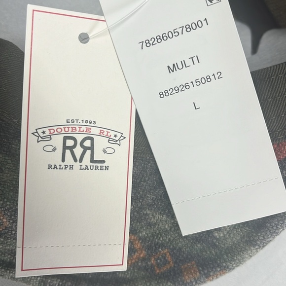 Double RRL Ralph Lauren Pure Linen Southwest Theme Men Hat Size L made in China - Picture 8 of 15